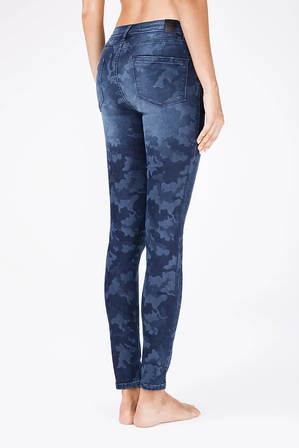Eco-friendly джинсы с принтом "камуфляж" CONTE ELEGANT, темно-синий - фото 2