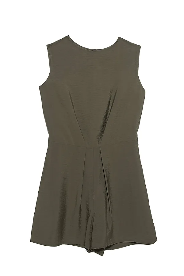 CONTE IBIZA Ультрамодный полукомбинезон с мятым эффектом CONTE ELEGANT, хаки - фото 2