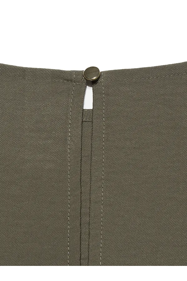 CONTE IBIZA Ультрамодный полукомбинезон с мятым эффектом CONTE ELEGANT, хаки - фото 2