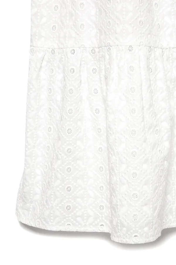 CONTE LPL 1143 Легкое платье с вышивкой ришелье на тонких бретелях из хлопка премиального качества CONTE ELEGANT, белый - фото 2