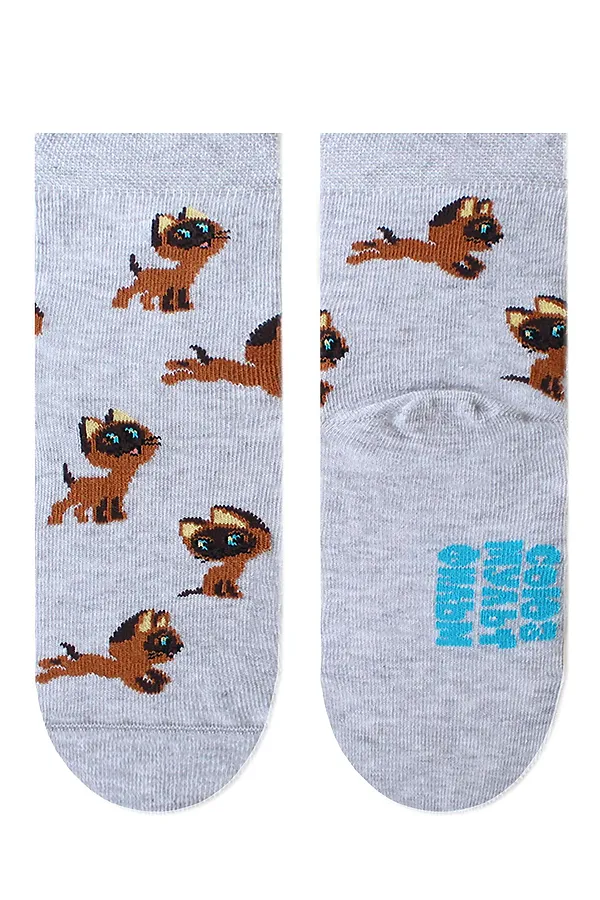 Брестские Носки детские 3053 СОЮЗМУЛЬТФИЛЬМ БРЕСТСКИЕ, светло-серый меланж - фото 2