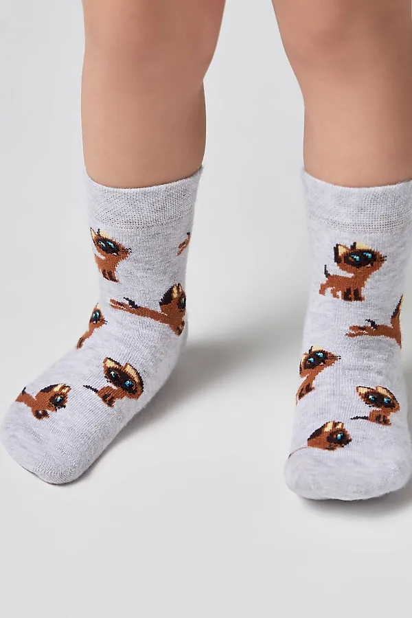 Брестские Носки детские 3053 СОЮЗМУЛЬТФИЛЬМ БРЕСТСКИЕ, светло-серый меланж - фото 2