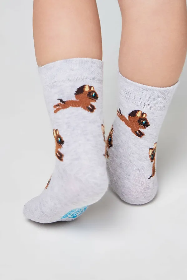 Брестские Носки детские 3053 СОЮЗМУЛЬТФИЛЬМ БРЕСТСКИЕ, светло-серый меланж - фото 2