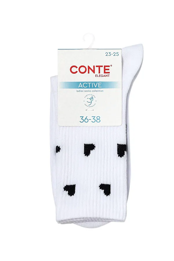 CONTE ACTIVE Носки женские хлопковые CONTE ELEGANT, белый - фото 2