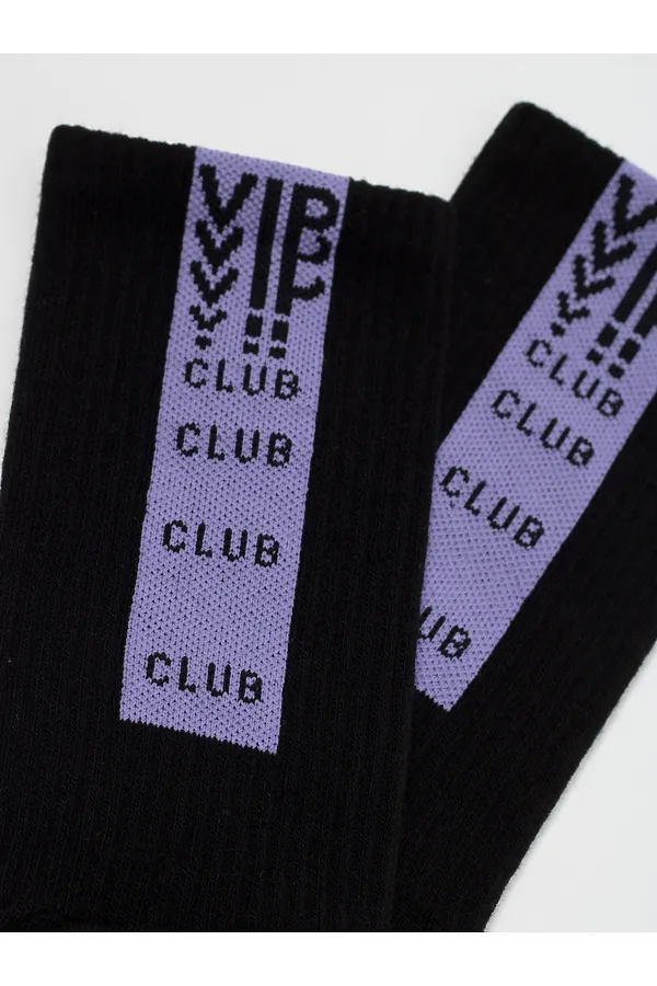 CONTE ACTIVE Носки женские (удлиненные) CONTE ELEGANT, черно-сиреневый - фото 2