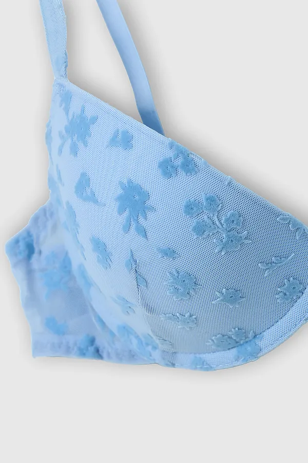 Бюстгальтер женский MARK FORMELLE, розочки на голубом - фото 2