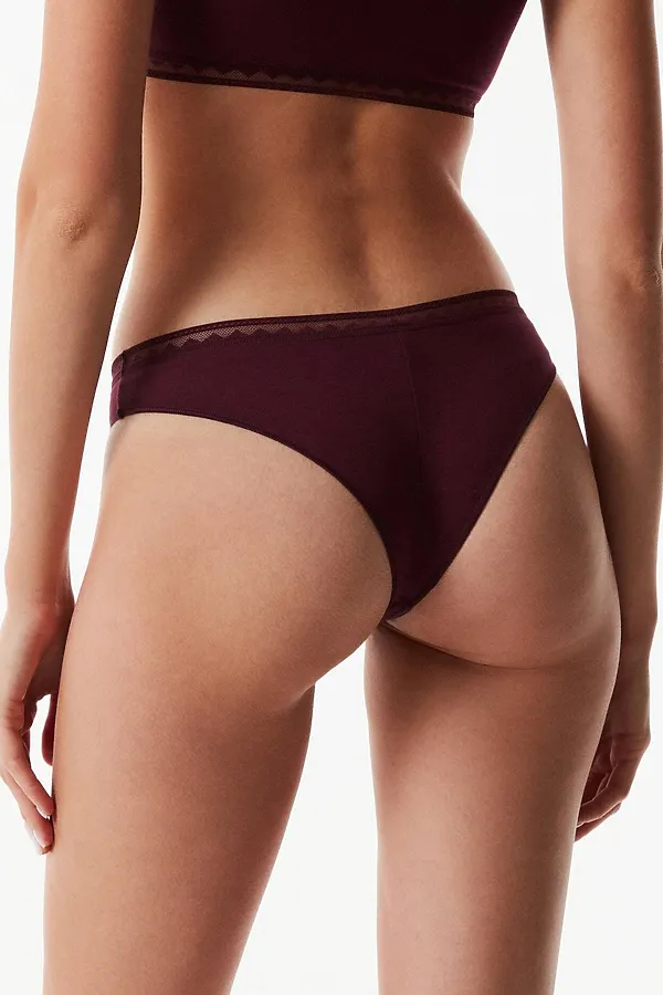 CONTE CLASSIC BASIC LBR 1349 Трусы женские (в коробке) CONTE ELEGANT, бордовый - фото 2