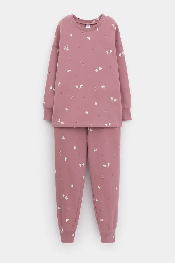 Пижама CROCKID, морозная вишня. - фото 2