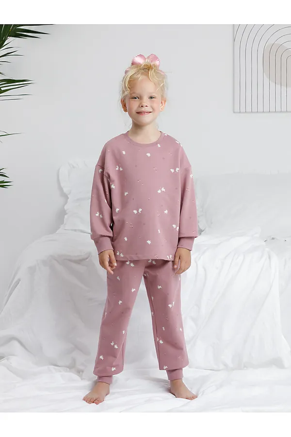 Пижама CROCKID, морозная вишня. - фото 2