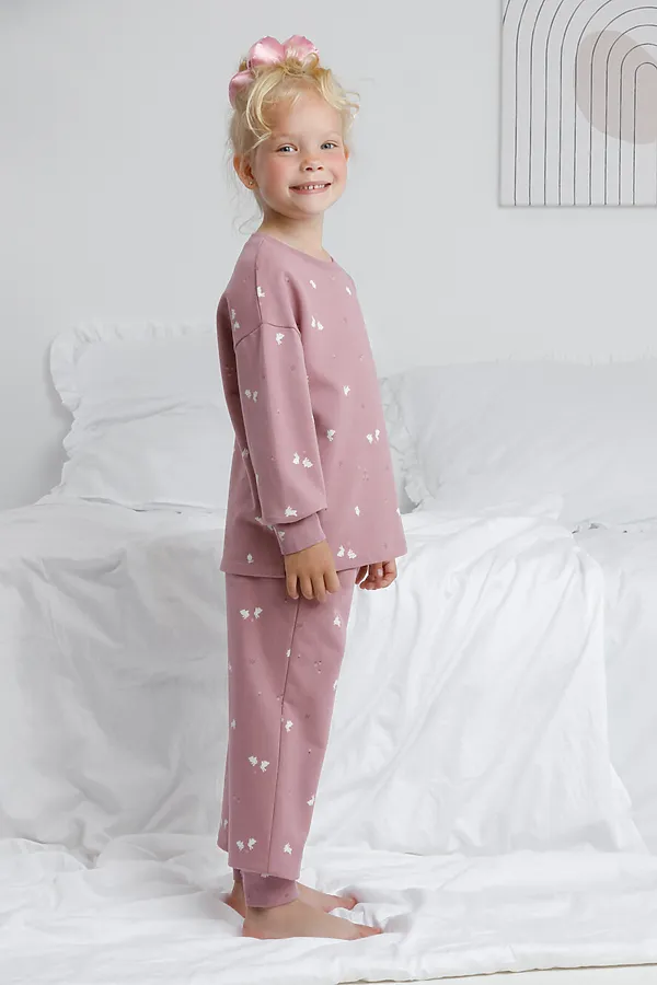 Пижама CROCKID, морозная вишня. - фото 2