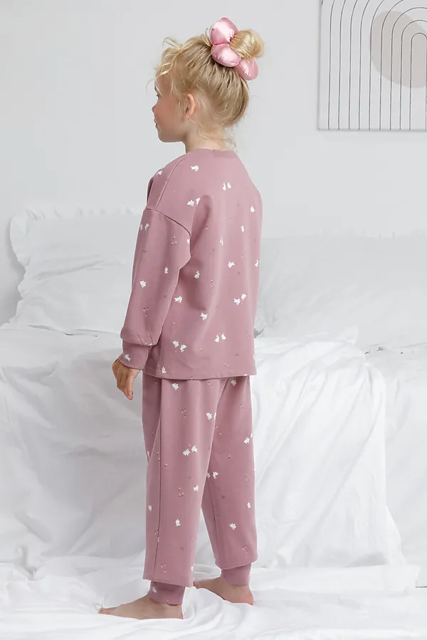 Пижама CROCKID, морозная вишня. - фото 2