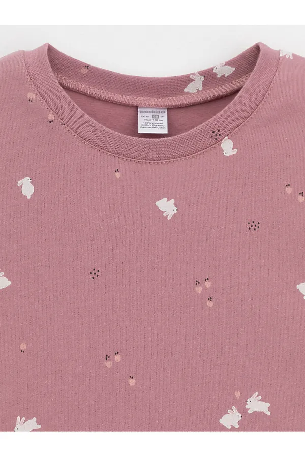Пижама CROCKID, морозная вишня. - фото 2