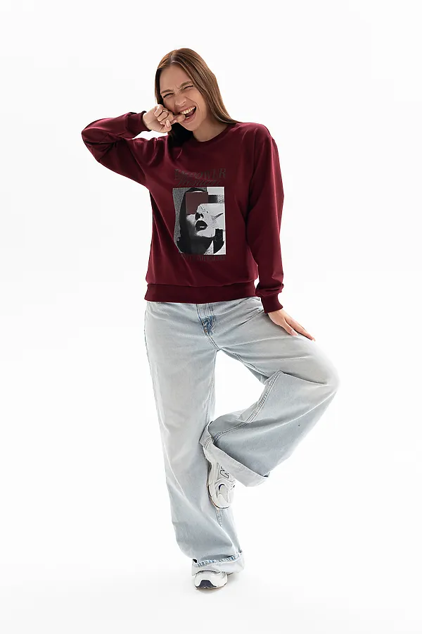 Толстовка 00028 НАТАЛИ, бордовый - фото 2