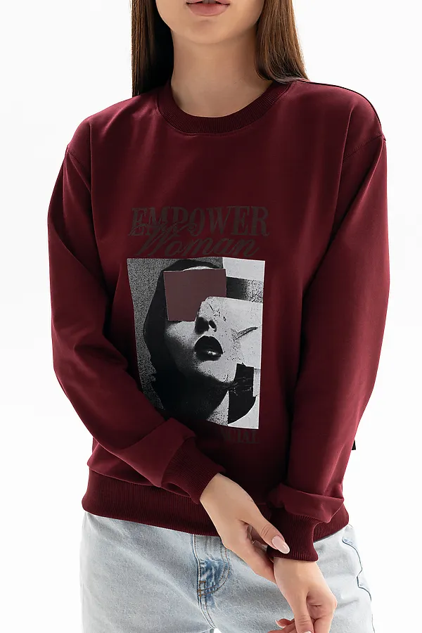 Толстовка 00028 НАТАЛИ, бордовый - фото 2