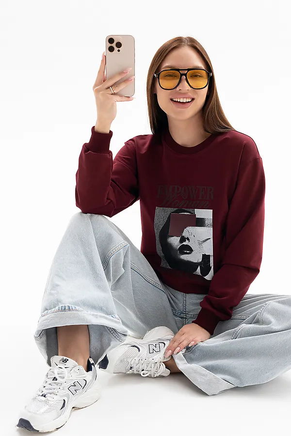 Толстовка 00028 НАТАЛИ, бордовый - фото 2