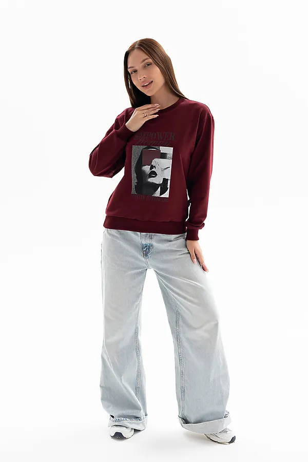 Толстовка 00028 НАТАЛИ, бордовый - фото 2