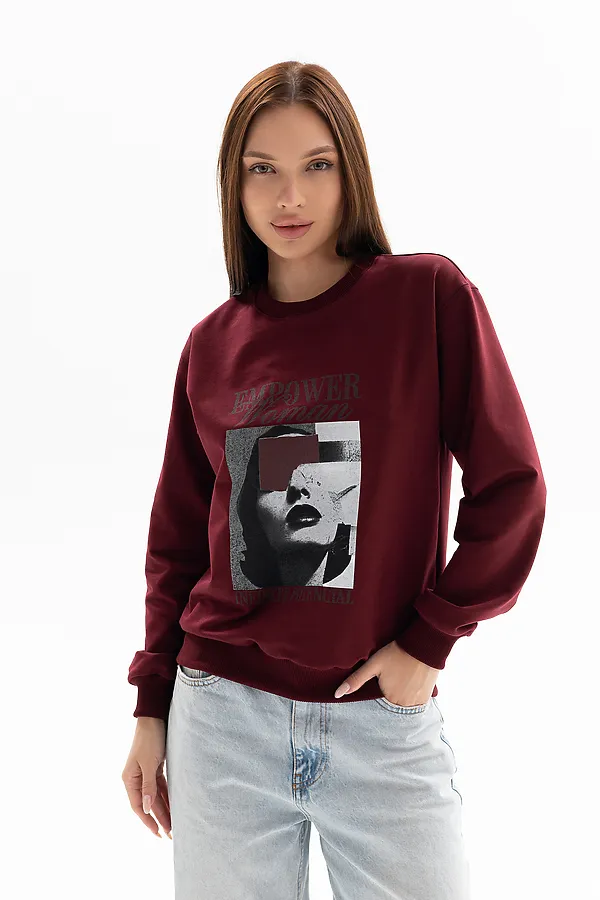 Толстовка 00028 НАТАЛИ, бордовый - фото 2