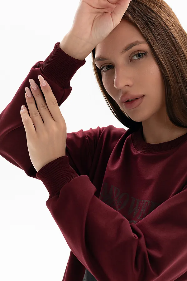 Толстовка 00028 НАТАЛИ, бордовый - фото 2