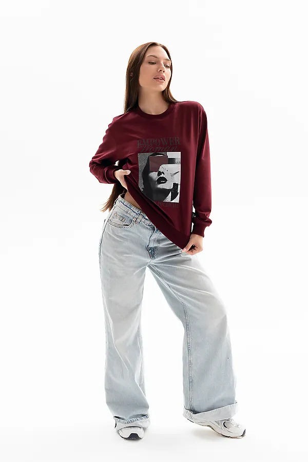 Толстовка 00028 НАТАЛИ, бордовый - фото 2