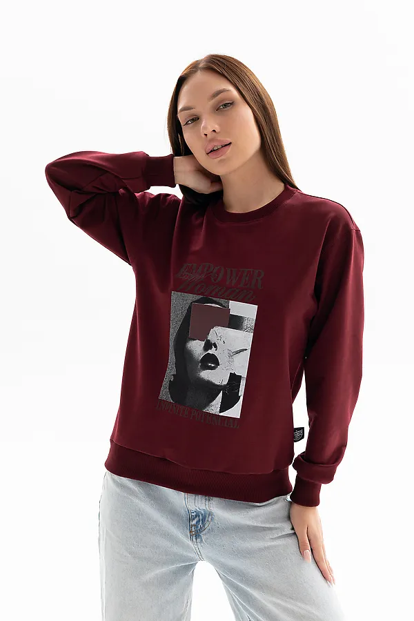 Толстовка 00028 НАТАЛИ, бордовый - фото 2