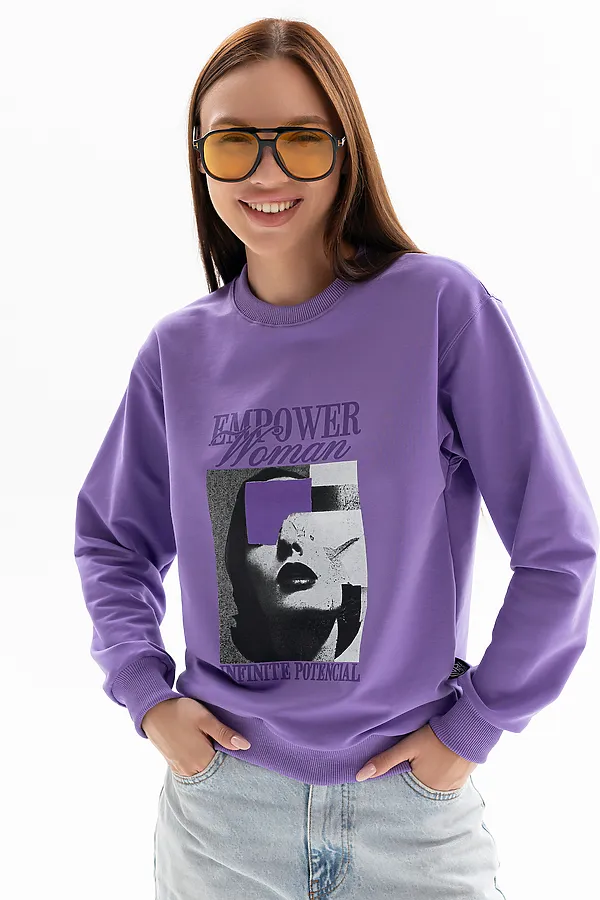 Толстовка 00028 НАТАЛИ, сиреневый - фото 2