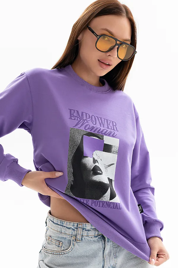 Толстовка 00028 НАТАЛИ, сиреневый - фото 2