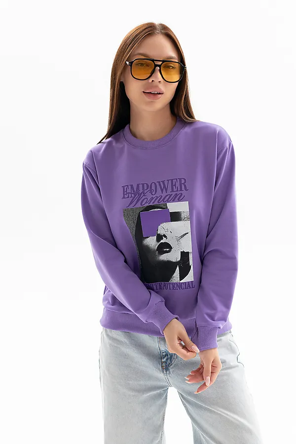 Толстовка 00028 НАТАЛИ, сиреневый - фото 2