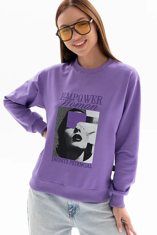 Толстовка 00028 НАТАЛИ, сиреневый - фото 2