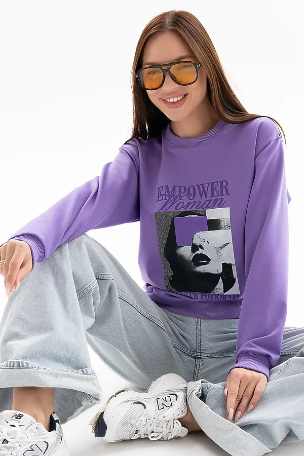 Толстовка 00028 НАТАЛИ, сиреневый - фото 2