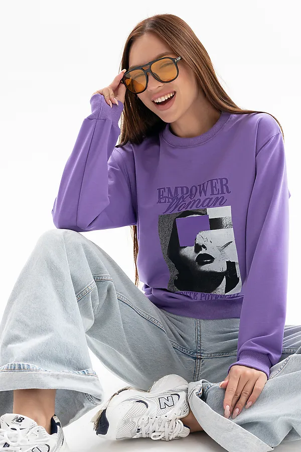 Толстовка 00028 НАТАЛИ, сиреневый - фото 2