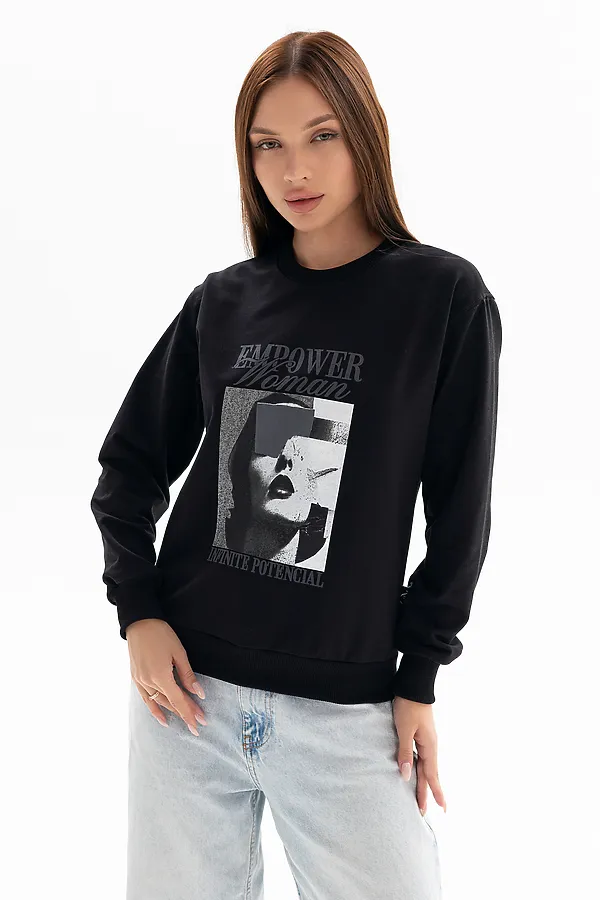 Толстовка 00028 НАТАЛИ, черный - фото 2