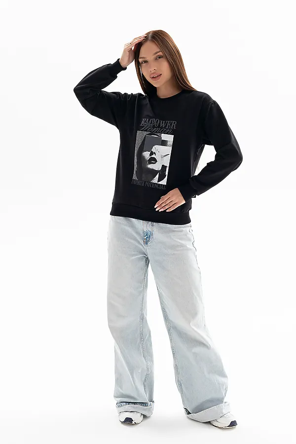 Толстовка 00028 НАТАЛИ, черный - фото 2