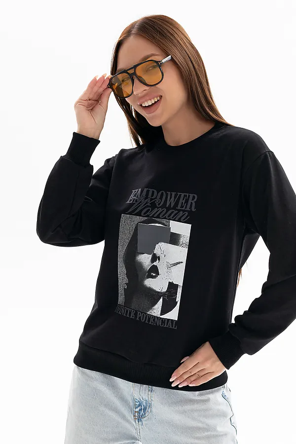 Толстовка 00028 НАТАЛИ, черный - фото 2