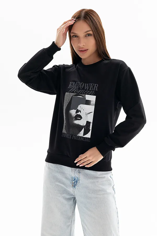 Толстовка 00028 НАТАЛИ, черный - фото 2