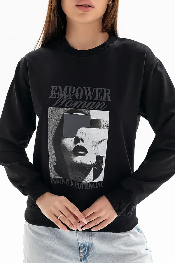 Толстовка 00028 НАТАЛИ, черный - фото 2