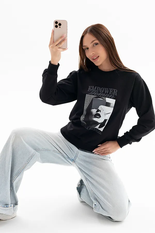 Толстовка 00028 НАТАЛИ, черный - фото 2