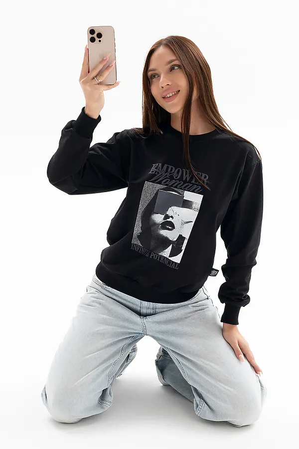 Толстовка 00028 НАТАЛИ, черный - фото 2