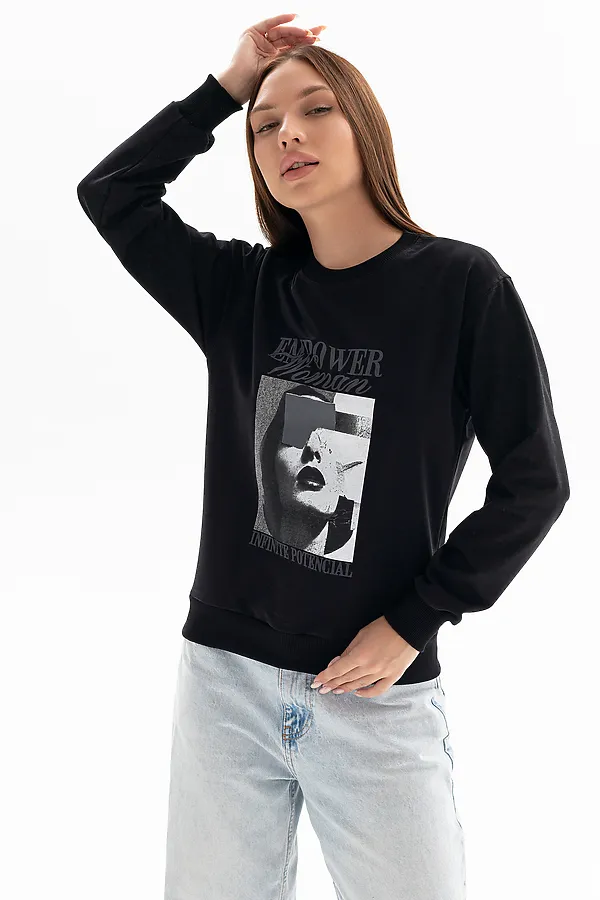 Толстовка 00028 НАТАЛИ, черный - фото 2