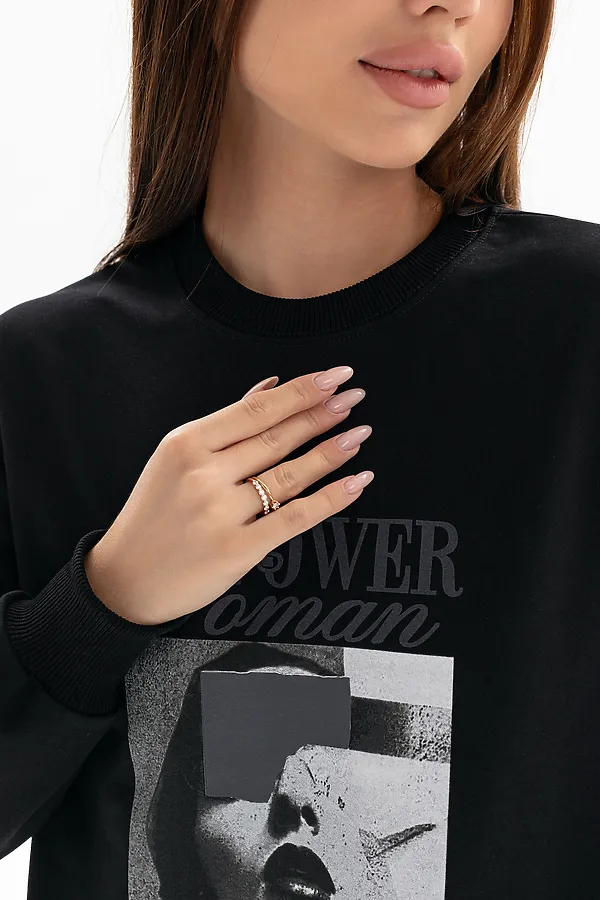 Толстовка 00028 НАТАЛИ, черный - фото 2