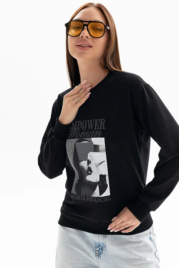 Толстовка 00028 НАТАЛИ, черный - фото 2