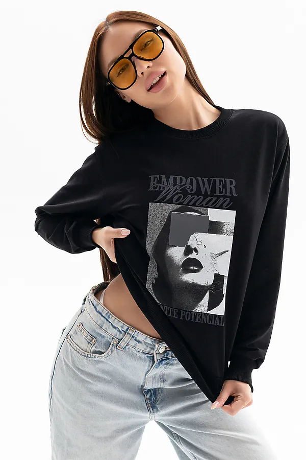 Толстовка 00028 НАТАЛИ, черный - фото 2