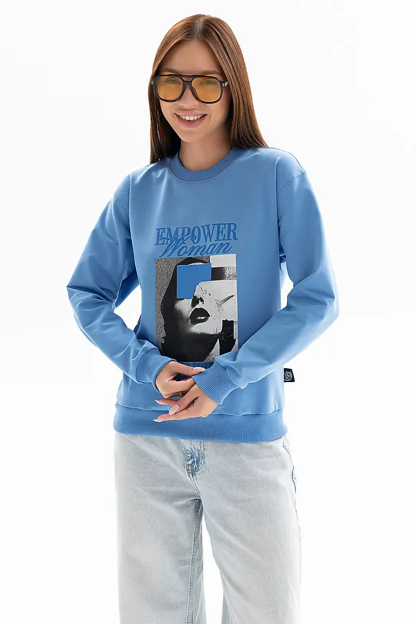 Толстовка 00028 НАТАЛИ, сине-голубой - фото 2