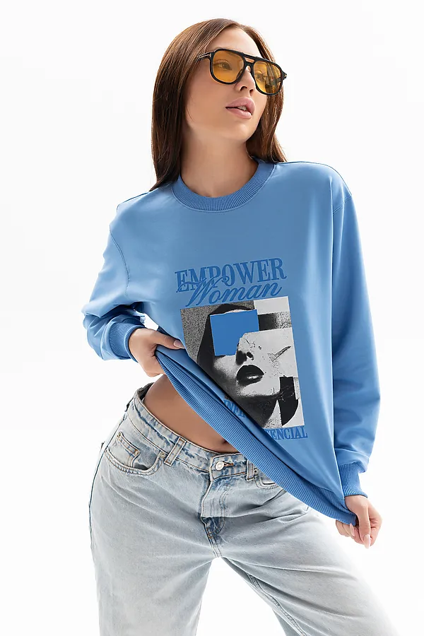 Толстовка 00028 НАТАЛИ, сине-голубой - фото 2