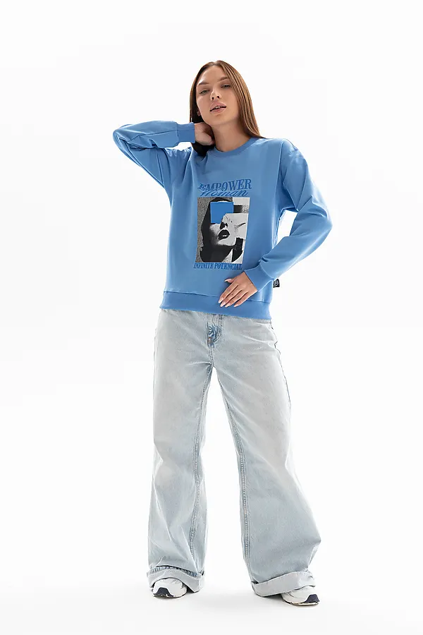 Толстовка 00028 НАТАЛИ, сине-голубой - фото 2