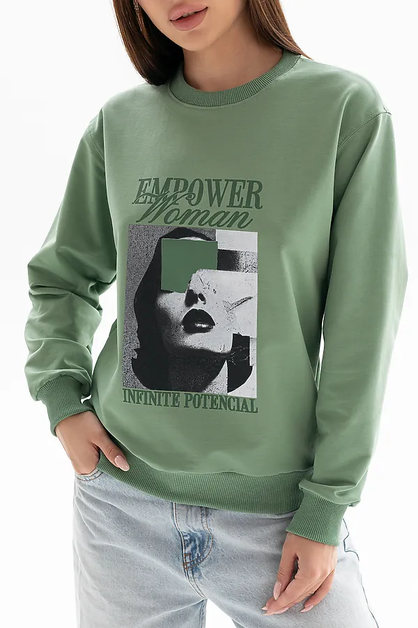 Толстовка 00028 НАТАЛИ, светло-оливковый - фото 2