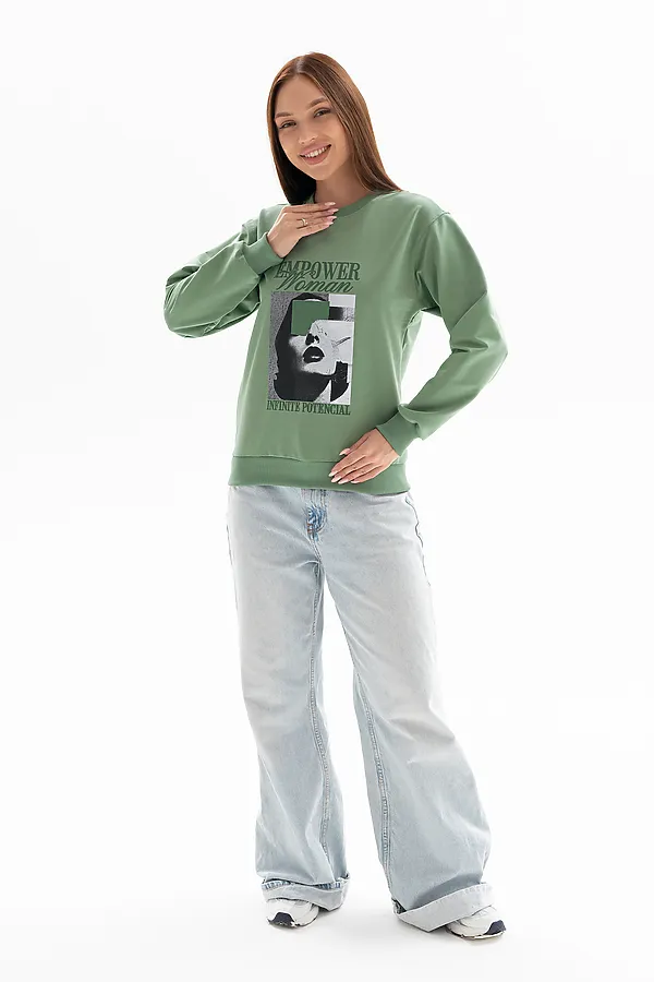 Толстовка 00028 НАТАЛИ, светло-оливковый - фото 2