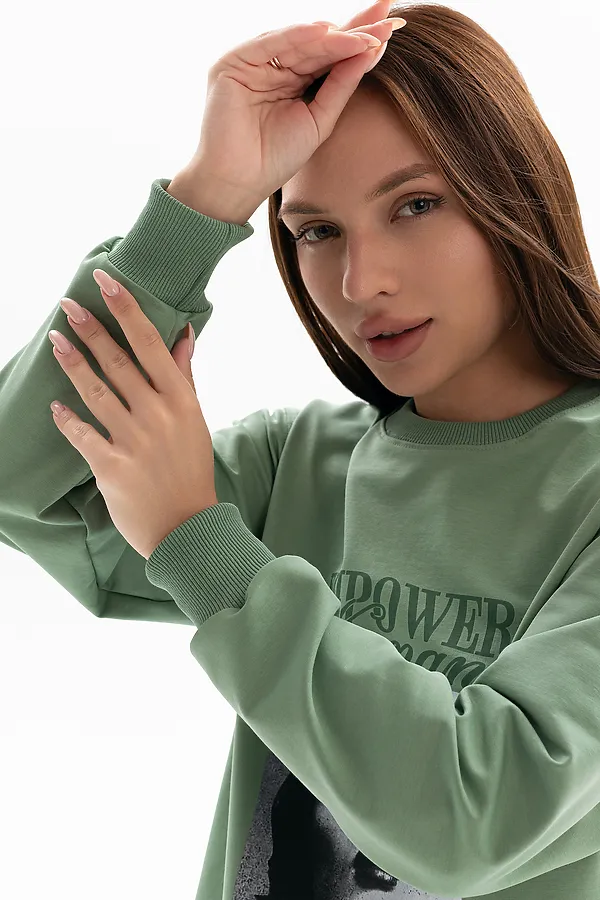 Толстовка 00028 НАТАЛИ, светло-оливковый - фото 2