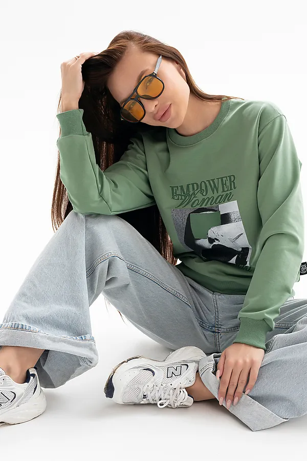 Толстовка 00028 НАТАЛИ, светло-оливковый - фото 2