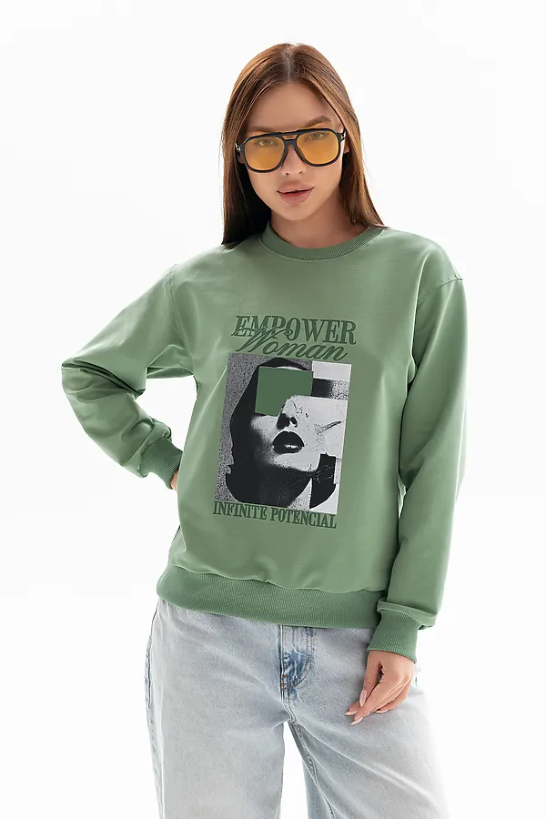 Толстовка 00028 НАТАЛИ, светло-оливковый - фото 2