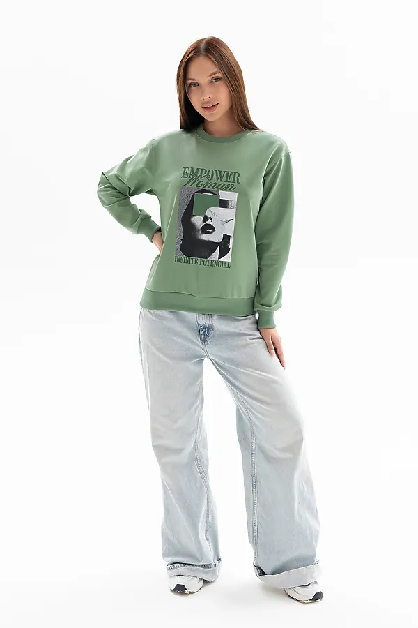 Толстовка 00028 НАТАЛИ, светло-оливковый - фото 2